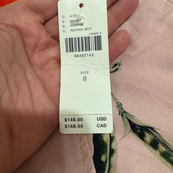 Maeve Pink Vegetable Print Wide Leg Pants - Picture 6 of 7